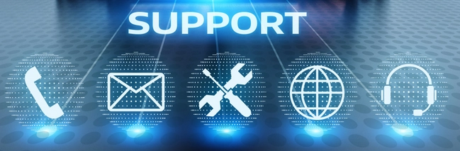 Grafică reprezentativă pentru servicii de suport tehnic remote